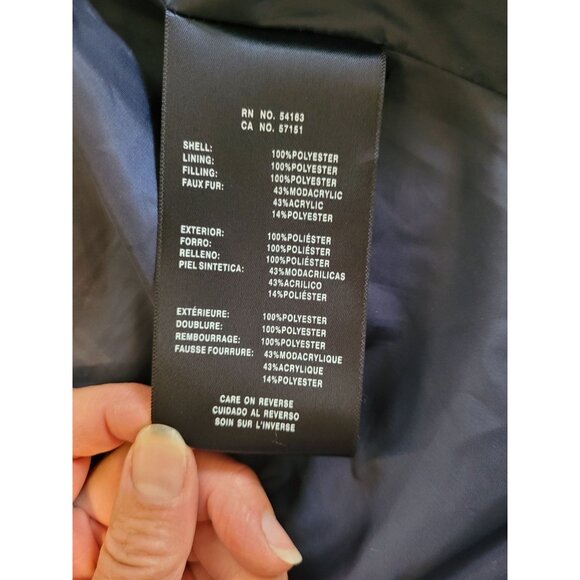 Tommy Hilfiger Womens Faux Fur Puffer Jacket Hood Removable Red PXS Snow Ski - Picture 5 of 9